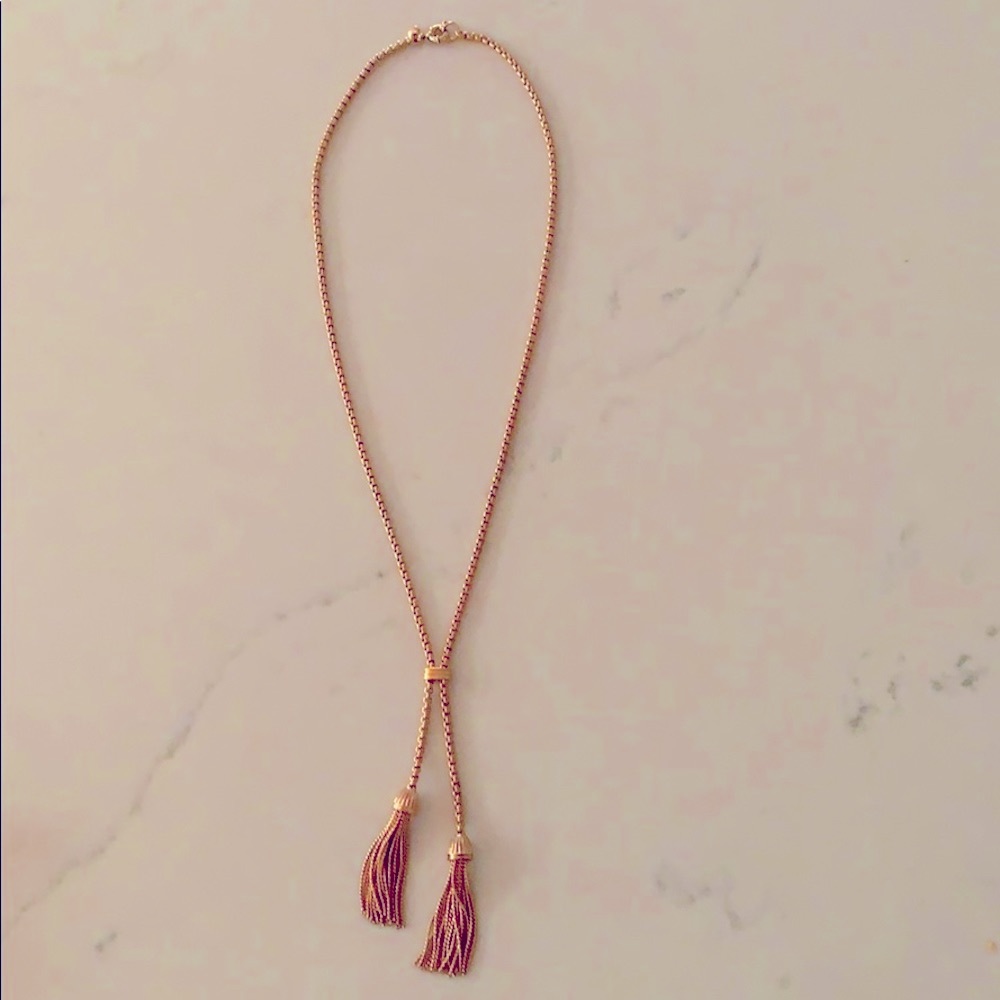J. Crew Double Tassel Necklace
